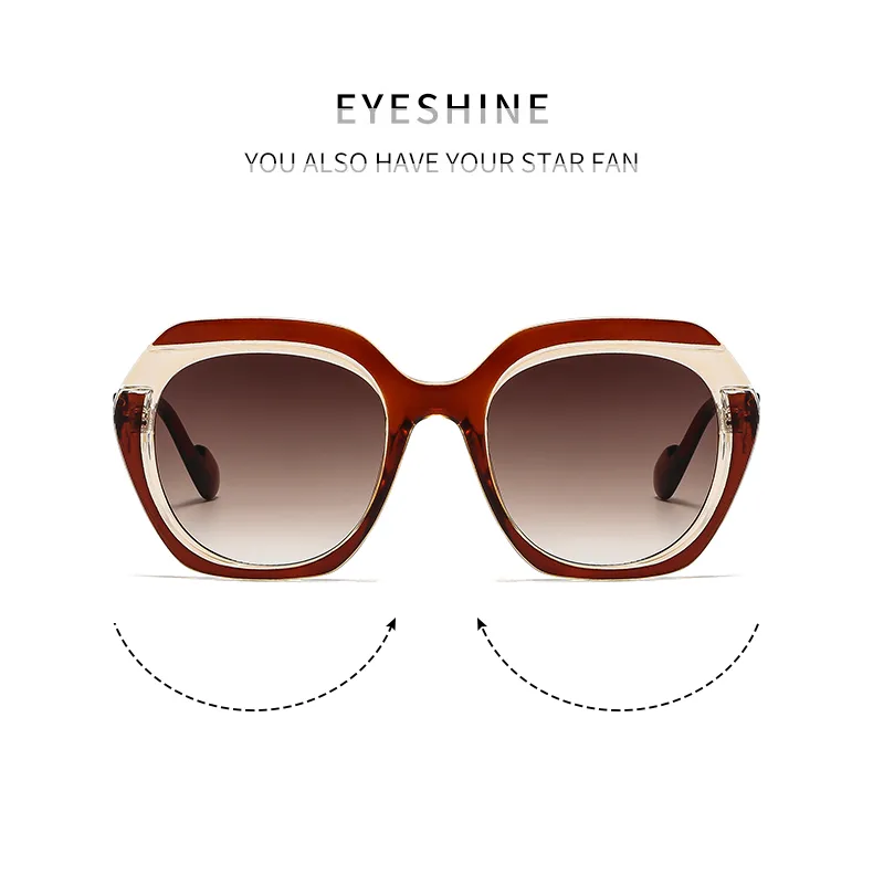 Fashionable Color Block Sunscreen Sunglasses For Women Casual Elegant Style Blue Light Blocking All Seasons Suitable Square Frame display picture 2