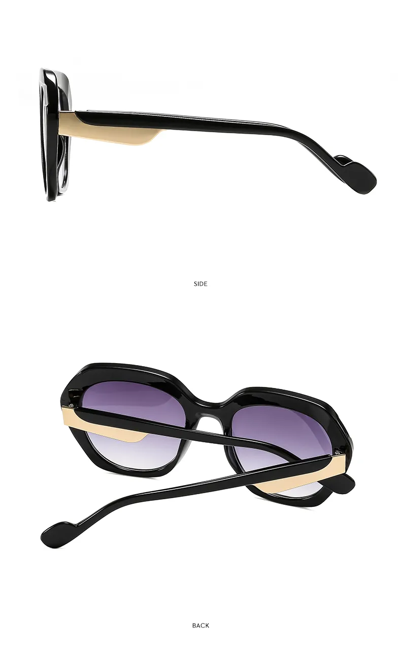 Fashionable Color Block Sunscreen Sunglasses For Women Casual Elegant Style Blue Light Blocking All Seasons Suitable Square Frame display picture 6