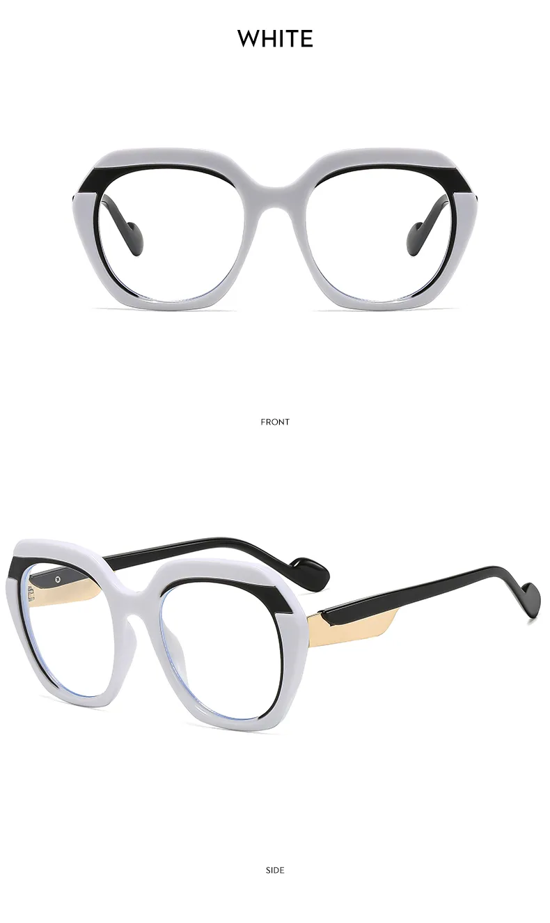 Fashionable Color Block Sunscreen Sunglasses For Women Casual Elegant Style Blue Light Blocking All Seasons Suitable Square Frame display picture 7