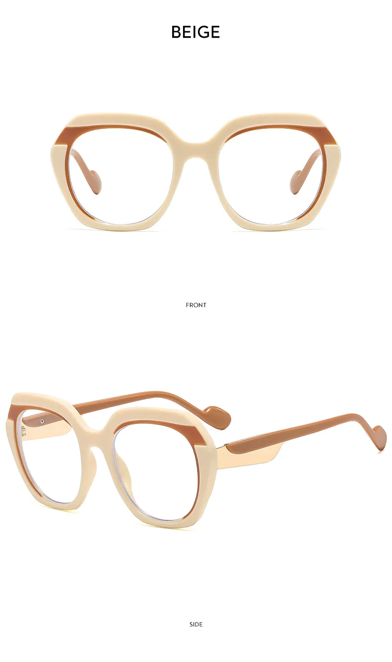 Fashionable Color Block Sunscreen Sunglasses For Women Casual Elegant Style Blue Light Blocking All Seasons Suitable Square Frame display picture 11