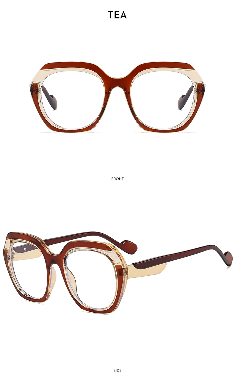 Fashionable Color Block Sunscreen Sunglasses For Women Casual Elegant Style Blue Light Blocking All Seasons Suitable Square Frame display picture 19