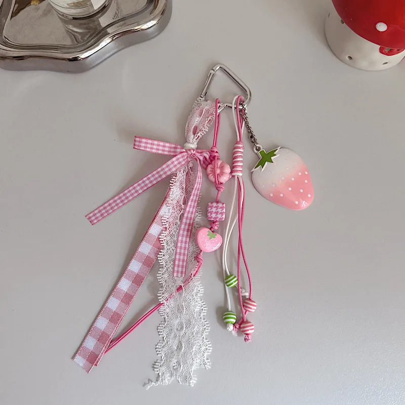 Original Cute Strawberry Bag Accessories Women's Fashion High-End PVC Printing Bag Accessories Sweet Style Bag Accessories display picture 5