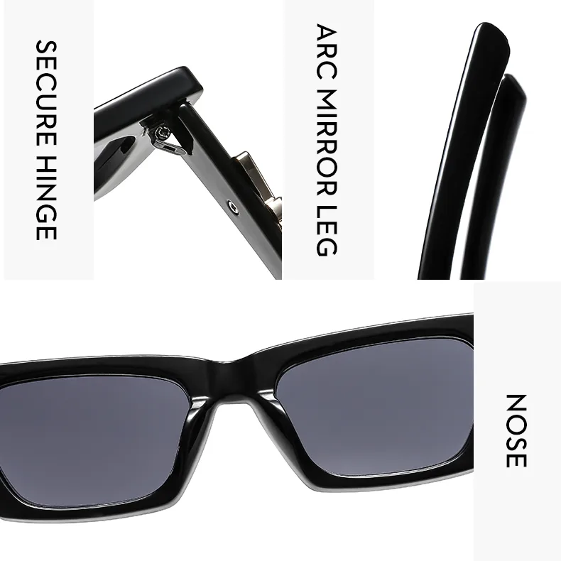 Fashionable New Style Square Sunglasses Unisex Casual Elegant Sun Protection Eyewear Butterfly Bow Trendy All Match display picture 11