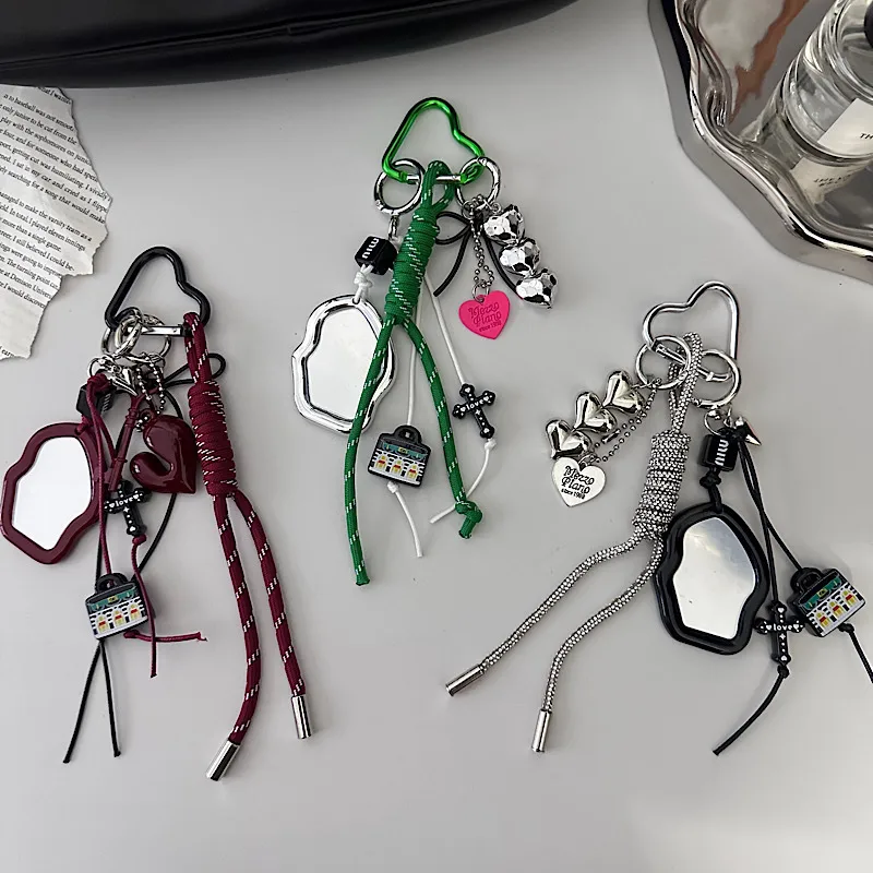 Nylon Woven Hand Strap Car Key Ring Backpack Pendant Creative Multifunctional High Quality Chain Style Schoolbag Accessories display picture 1