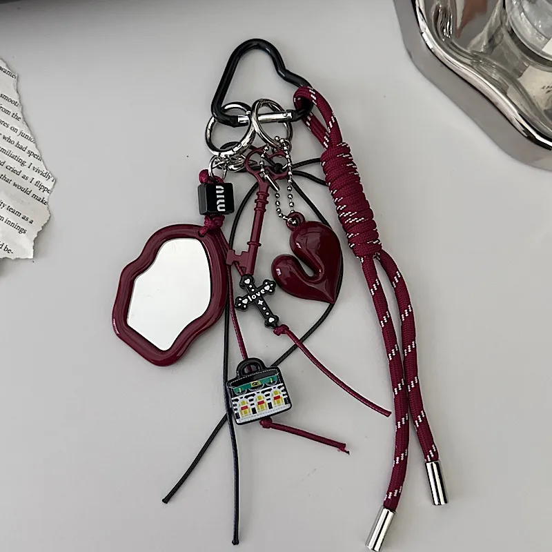 Nylon Woven Hand Strap Car Key Ring Backpack Pendant Creative Multifunctional High Quality Chain Style Schoolbag Accessories display picture 3