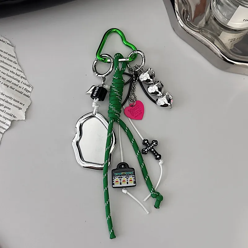 Nylon Woven Hand Strap Car Key Ring Backpack Pendant Creative Multifunctional High Quality Chain Style Schoolbag Accessories display picture 2