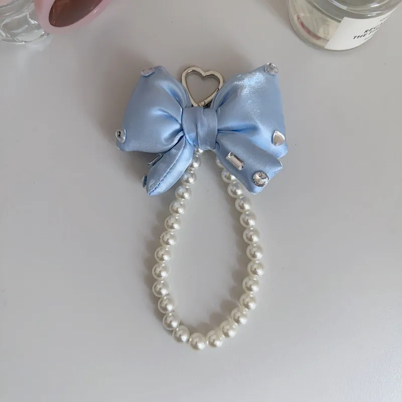Pink Bow Pearl Bag Pendant, Beaded Handbag Stand, Jewelry Accessories display picture 5