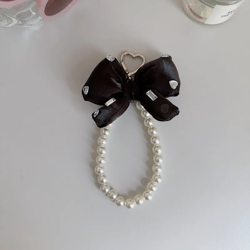 Pink Bow Pearl Bag Pendant, Beaded Handbag Stand, Jewelry Accessories display picture 6