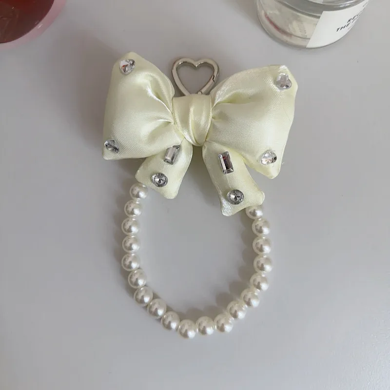 Pink Bow Pearl Bag Pendant, Beaded Handbag Stand, Jewelry Accessories display picture 9