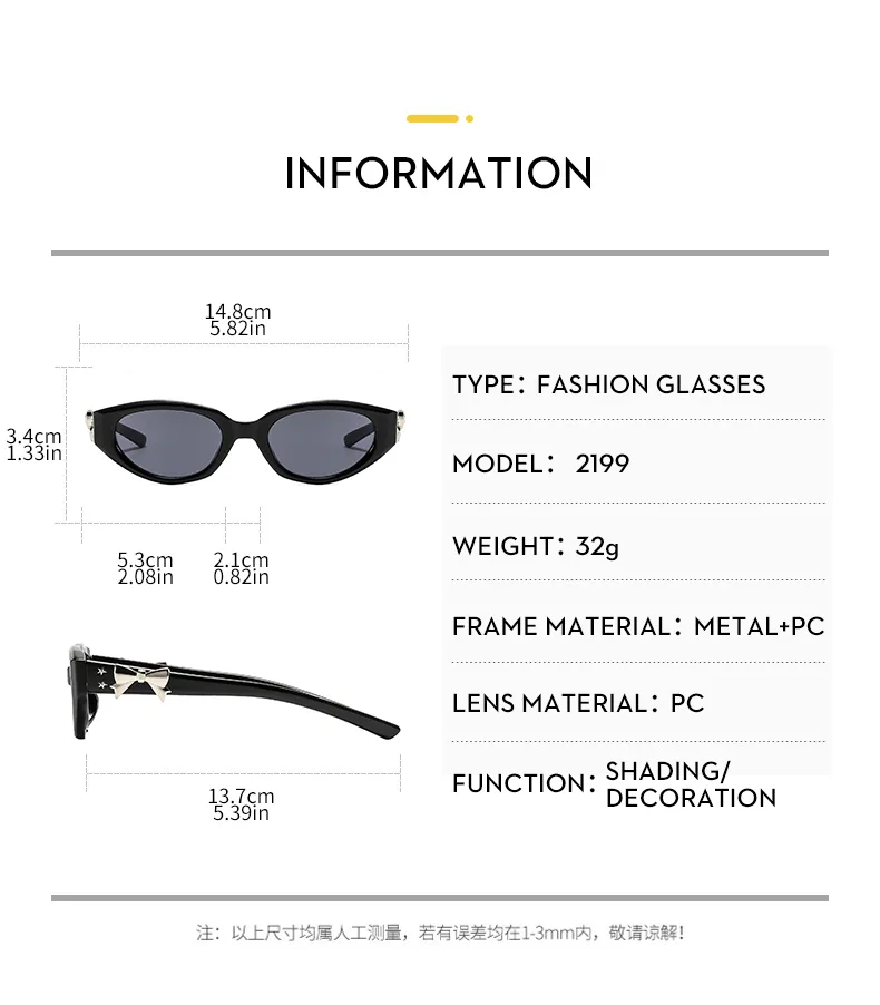 Fashionable Cat Eye Sunglasses Women's Summer Sunscreen Full Frame Fashionable Sunglasses UV400 Protection All Season Wear display picture 8
