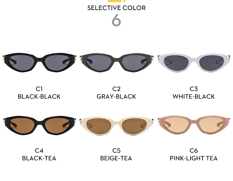Fashionable Cat Eye Sunglasses Women's Summer Sunscreen Full Frame Fashionable Sunglasses UV400 Protection All Season Wear display picture 11
