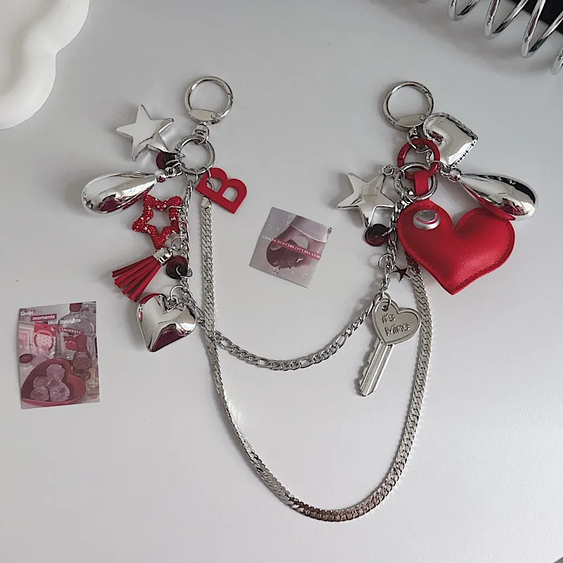 Miu Series Sweet And Cool Heart-shaped Bow Pendant, Leopard Print Beads, Colorful Woven Rope Pearl Cha display picture 2