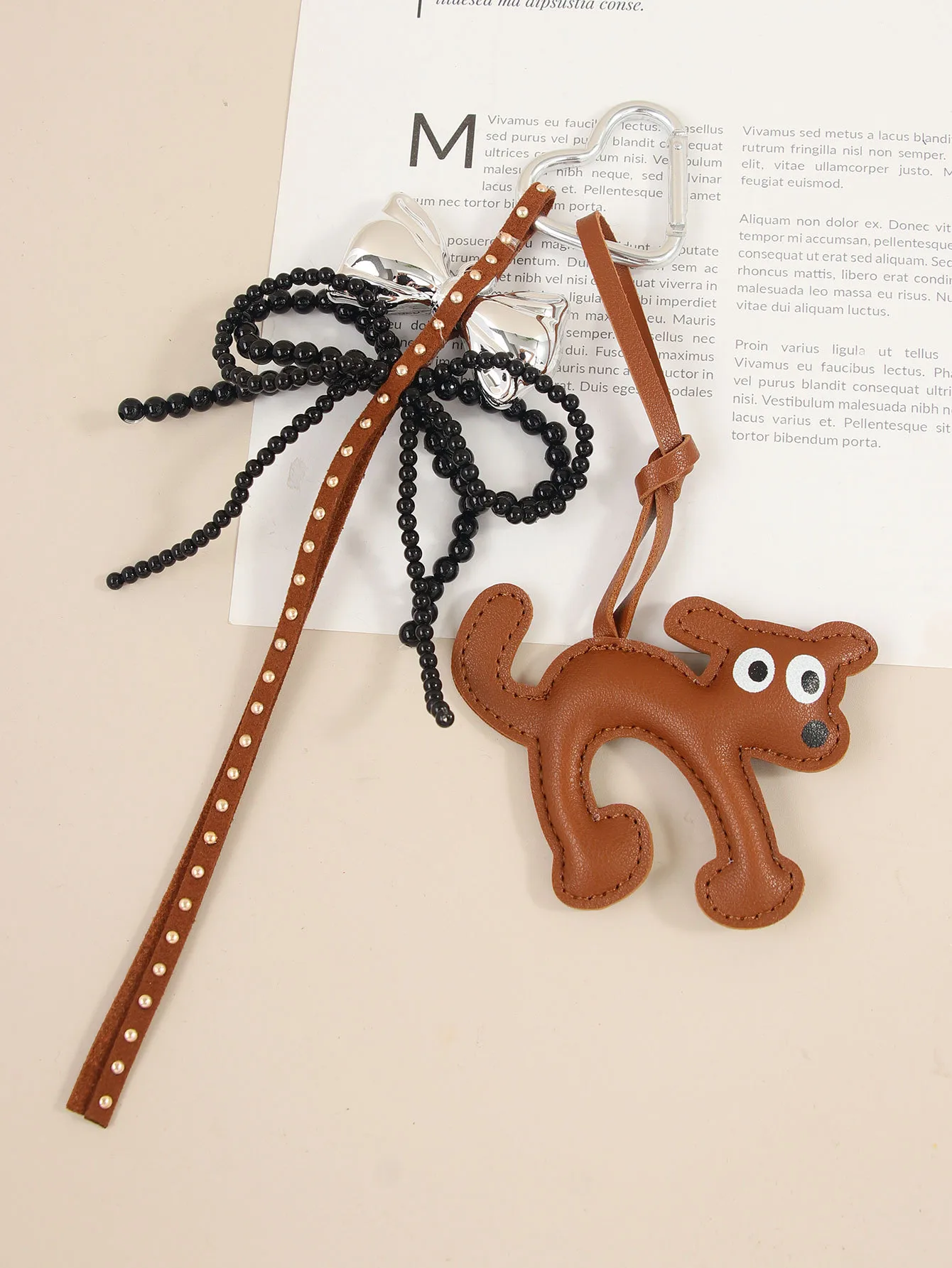 Cute Shape Bell Cat Pendant Accessories Braided Rope Keychain Bag Accessories Miu Series Pu Big Eyes Cat Design Personalized display picture 9