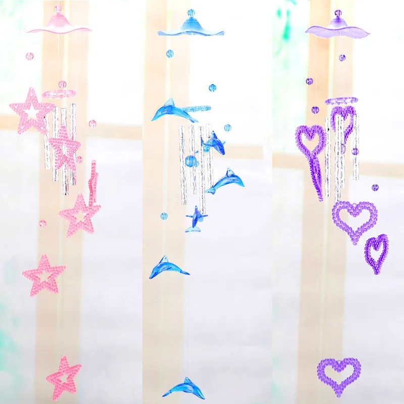 New Style Couple Plastic Crystal Wind Chimes Home Window Door Decoration Car Accessories Acrylic Wind Chimes display picture 1