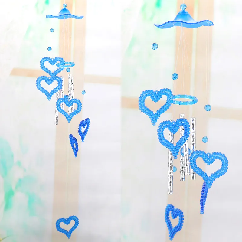 New Style Couple Plastic Crystal Wind Chimes Home Window Door Decoration Car Accessories Acrylic Wind Chimes display picture 10