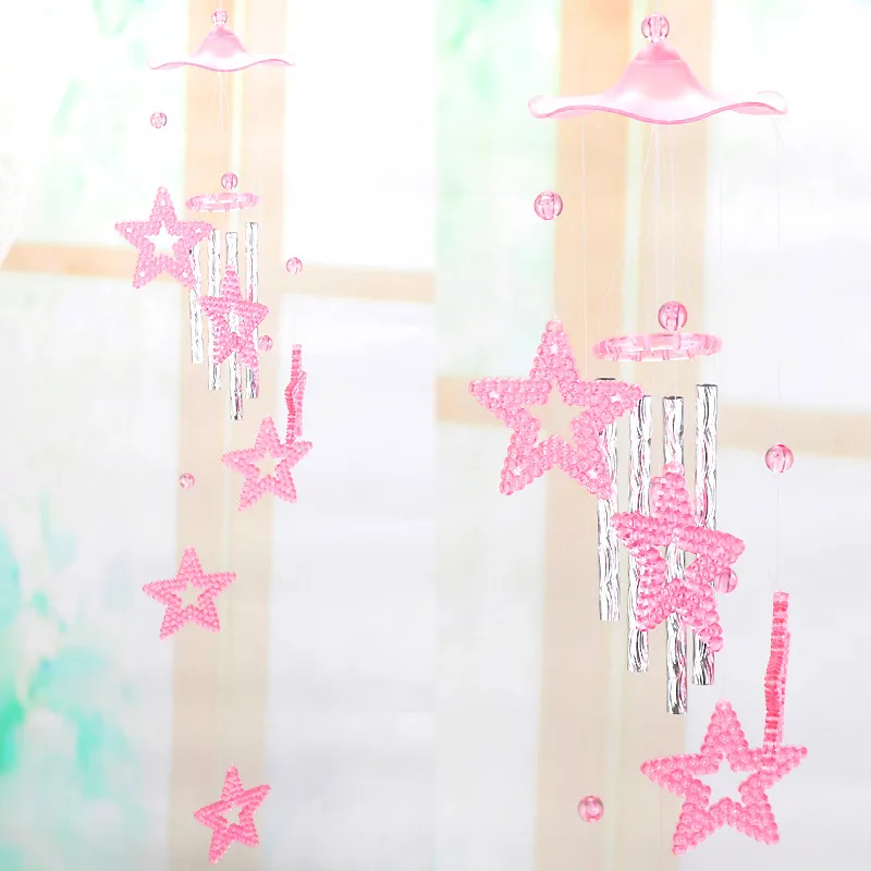 New Style Couple Plastic Crystal Wind Chimes Home Window Door Decoration Car Accessories Acrylic Wind Chimes display picture 8