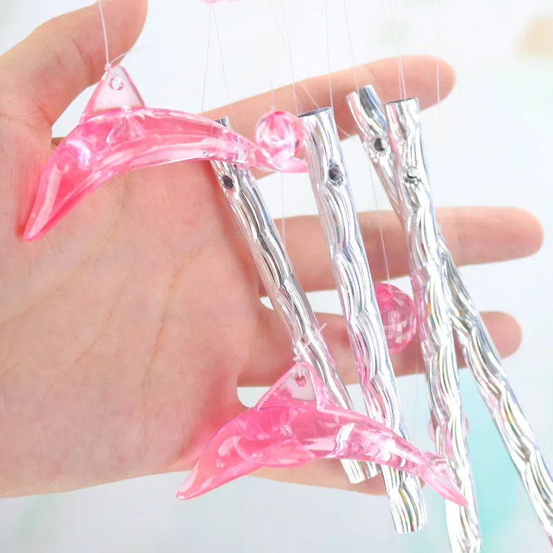 New Style Couple Plastic Crystal Wind Chimes Home Window Door Decoration Car Accessories Acrylic Wind Chimes display picture 2