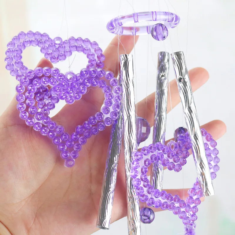 New Style Couple Plastic Crystal Wind Chimes Home Window Door Decoration Car Accessories Acrylic Wind Chimes display picture 4