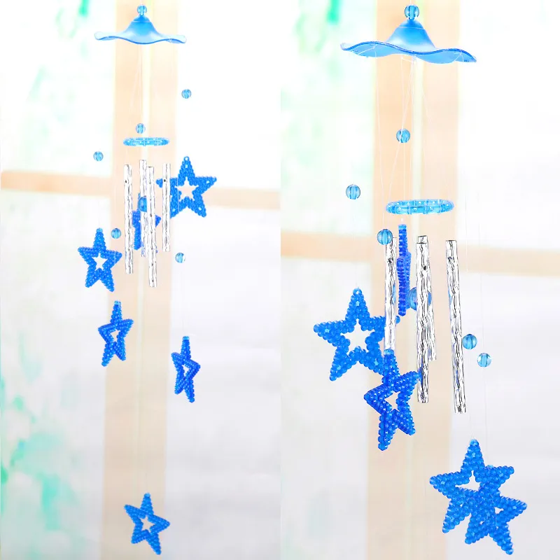 New Style Couple Plastic Crystal Wind Chimes Home Window Door Decoration Car Accessories Acrylic Wind Chimes display picture 7