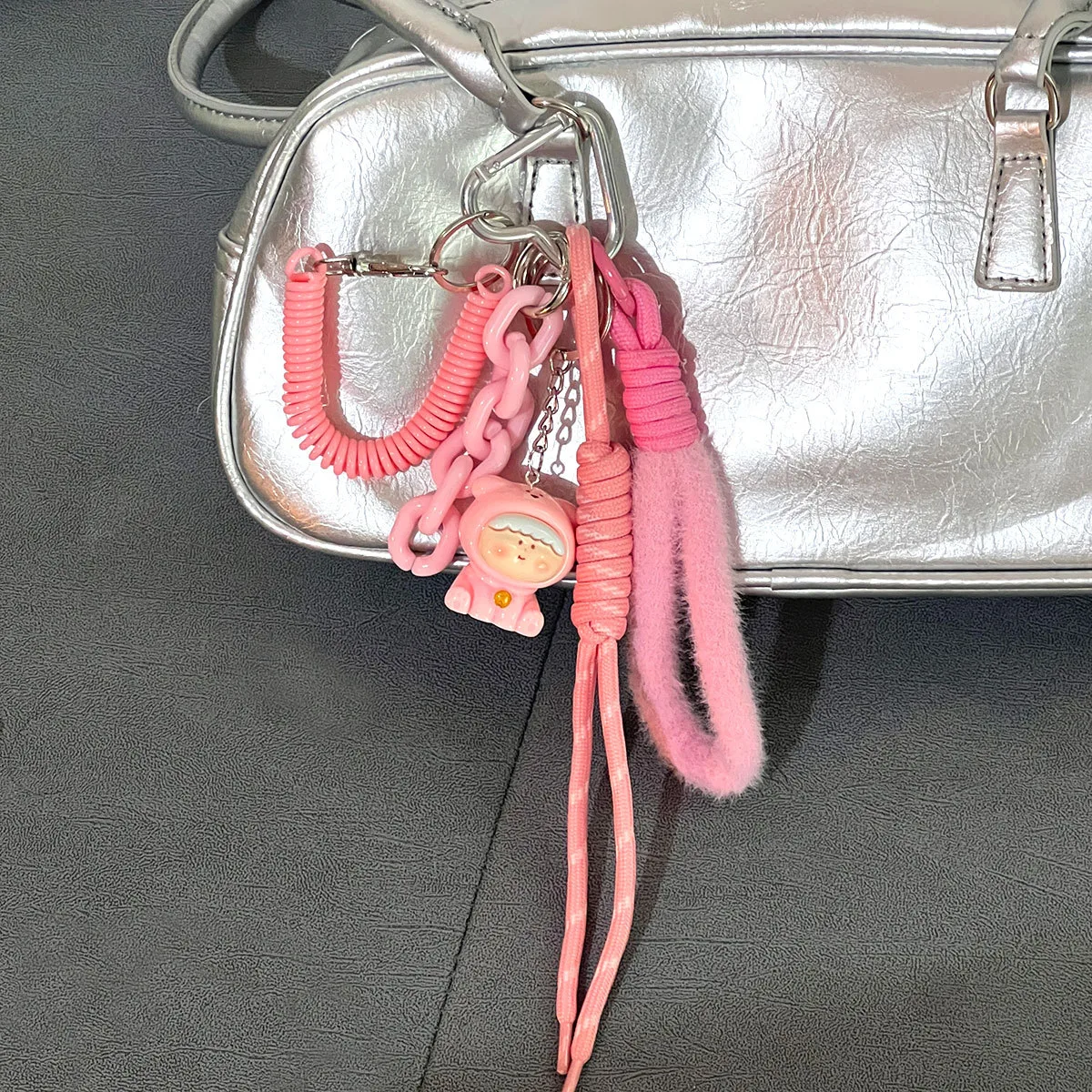 Style Cartoon Bear Lili Mobile Phone Strap Braided Rope Package Pendant Accessories Personalized Mixed Material Kitty  Gift display picture 6