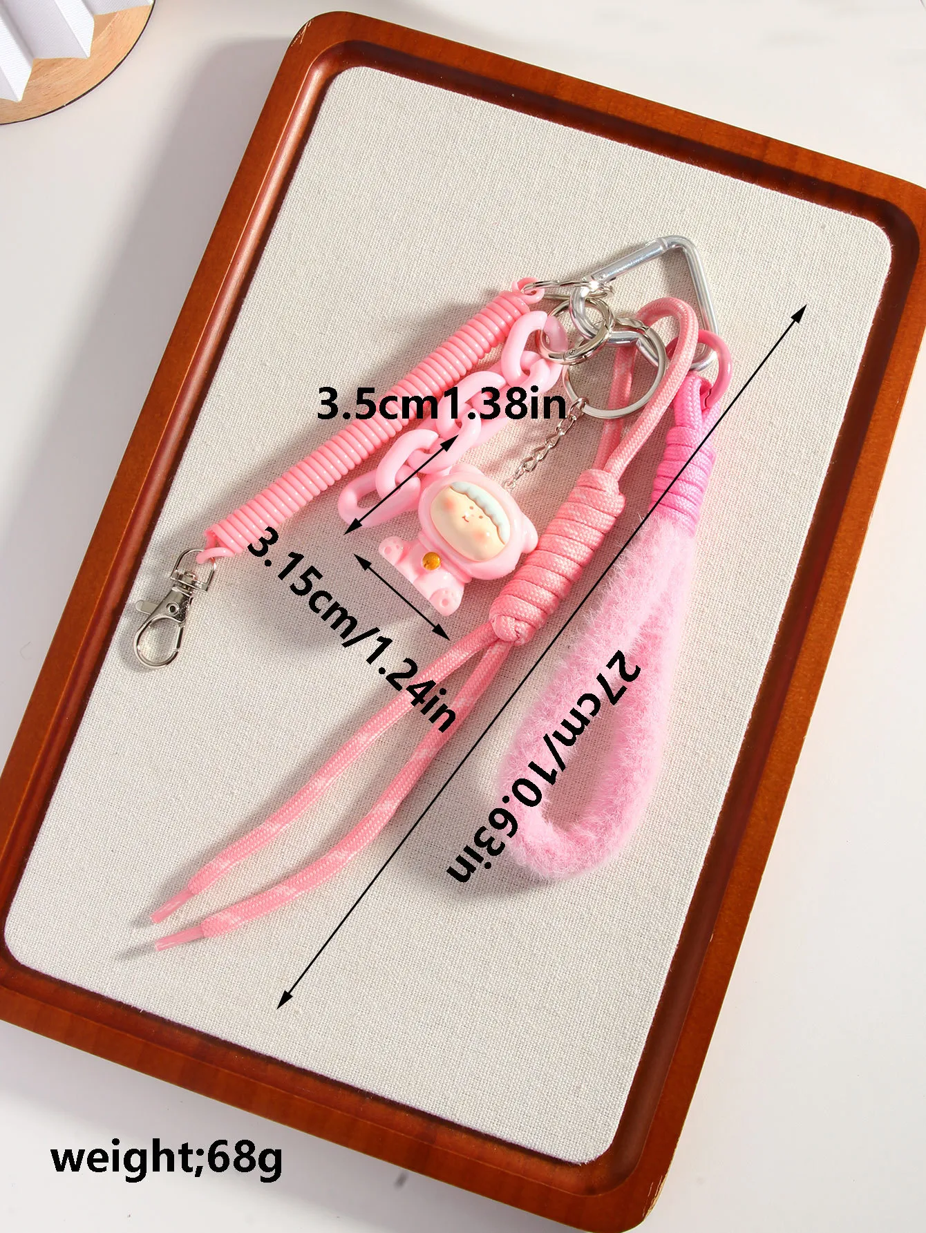 Style Cartoon Bear Lili Mobile Phone Strap Braided Rope Package Pendant Accessories Personalized Mixed Material Kitty  Gift display picture 1