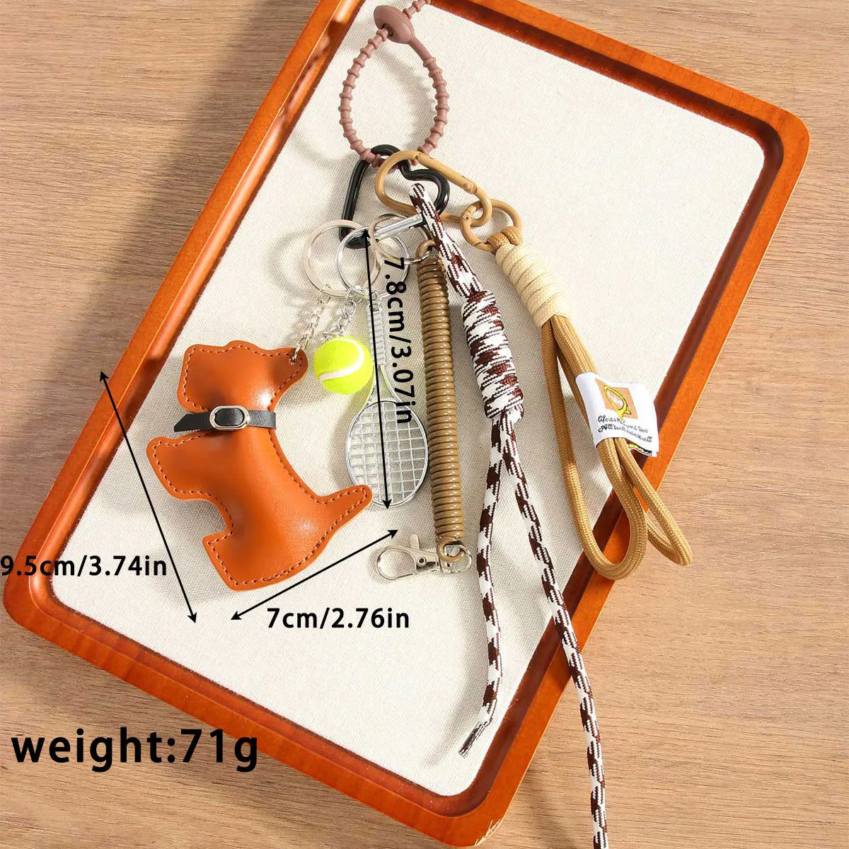 Fashion Trend  Style Cartoon Dog Baseball Bag Charm Accessories Suitable For Girls Fashion Trend Miu Series Handbag Decorative Chain display picture 1