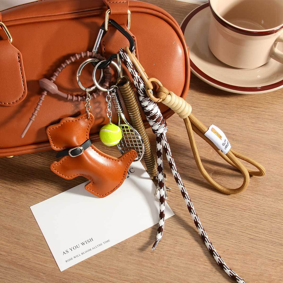 Fashion Trend  Style Cartoon Dog Baseball Bag Charm Accessories Suitable For Girls Fashion Trend Miu Series Handbag Decorative Chain display picture 2