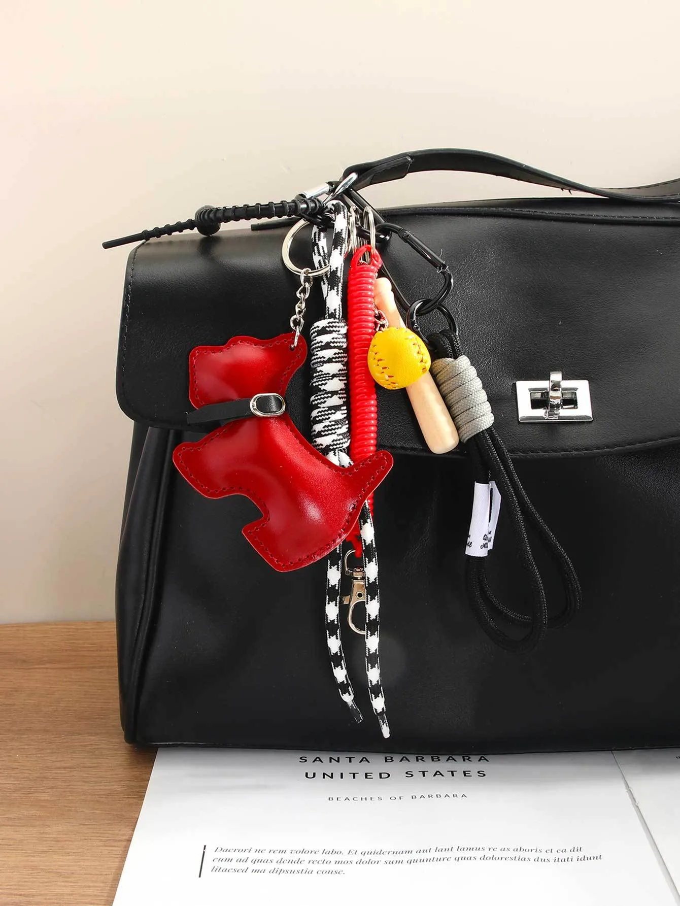 Fashion Trend  Style Cartoon Dog Baseball Bag Charm Accessories Suitable For Girls Fashion Trend Miu Series Handbag Decorative Chain display picture 4