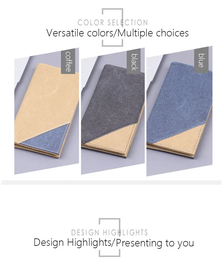 Men's Long Canvas Wallet Can Be Customized Card Holder Two-in-One Ticket Holder Denim Fabric Geometric Pattern Simple Style Lightweight display picture 4