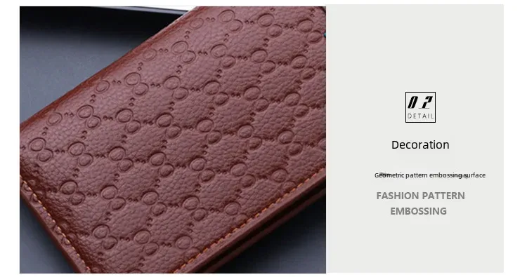 Men's Long Slim Leather Wallet Multiple Card Slots Ultra-Thin Financial Wallet Men's Wallet Lightweight Synthetic Fiber Lining display picture 12