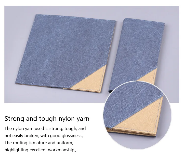 Men's Long Canvas Wallet Can Be Customized Card Holder Two-in-One Ticket Holder Denim Fabric Geometric Pattern Simple Style Lightweight display picture 15