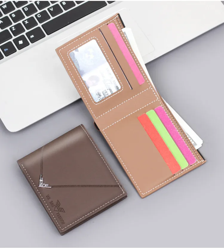 Men's New Short Wallet Business Style Ultra-Light Wear-Resistant Factory Direct Selling Men's Leather Wallet Card Holder display picture 12