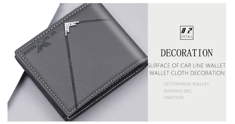 Men's New Short Wallet Business Style Ultra-Light Wear-Resistant Factory Direct Selling Men's Leather Wallet Card Holder display picture 15