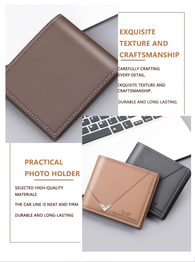 Men's New Short Wallet Business Style Ultra-Light Wear-Resistant Factory Direct Selling Men's Leather Wallet Card Holder display picture 18
