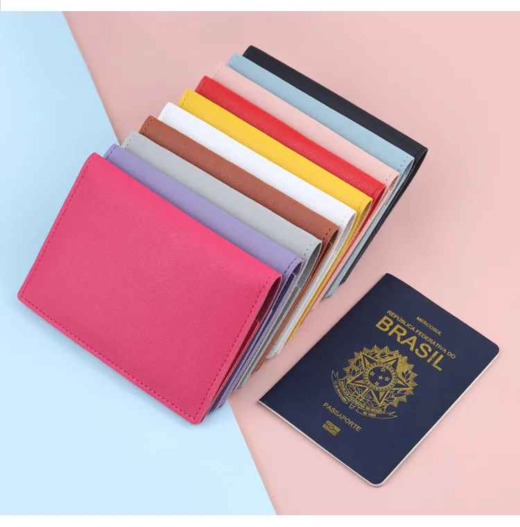 Leather Passport Case Multi-Functional Men's Driving License Certificate Ticket Card Bag Urban Simple Style Ultra Light display picture 1