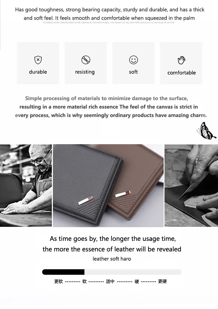 Men's New Business Wallet Factory Direct Sales Leather Card Bag Ultralight Geometric Pattern Elite Style Men's Wallet display picture 2