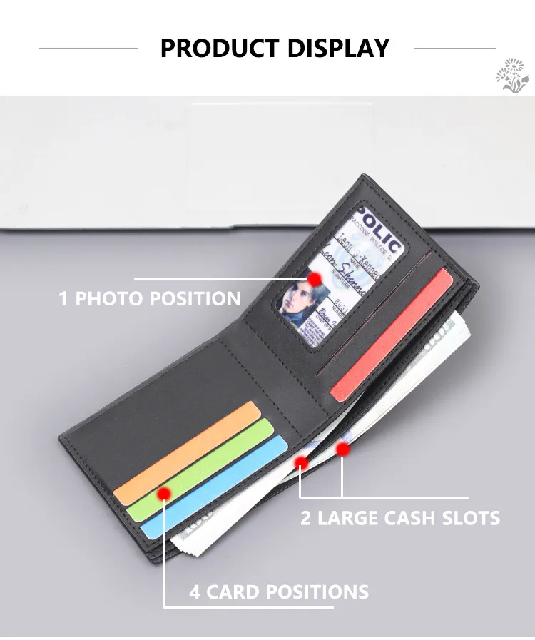 Men's New Business Wallet Factory Direct Sales Leather Card Bag Ultralight Geometric Pattern Elite Style Men's Wallet display picture 4