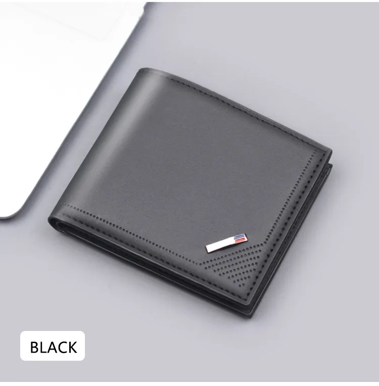 Men's New Business Wallet Factory Direct Sales Leather Card Bag Ultralight Geometric Pattern Elite Style Men's Wallet display picture 9