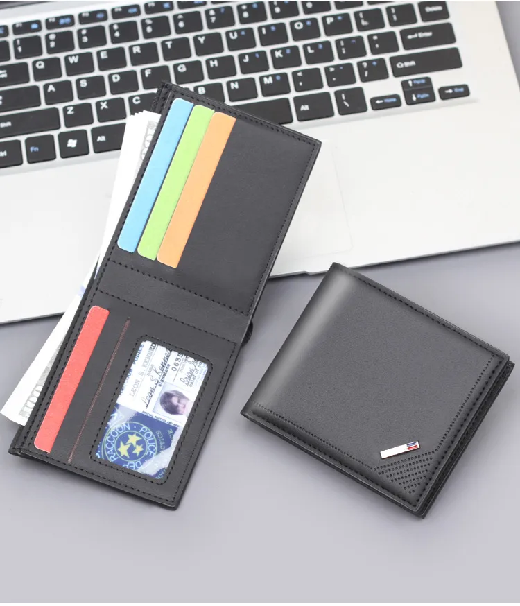 Men's New Business Wallet Factory Direct Sales Leather Card Bag Ultralight Geometric Pattern Elite Style Men's Wallet display picture 11