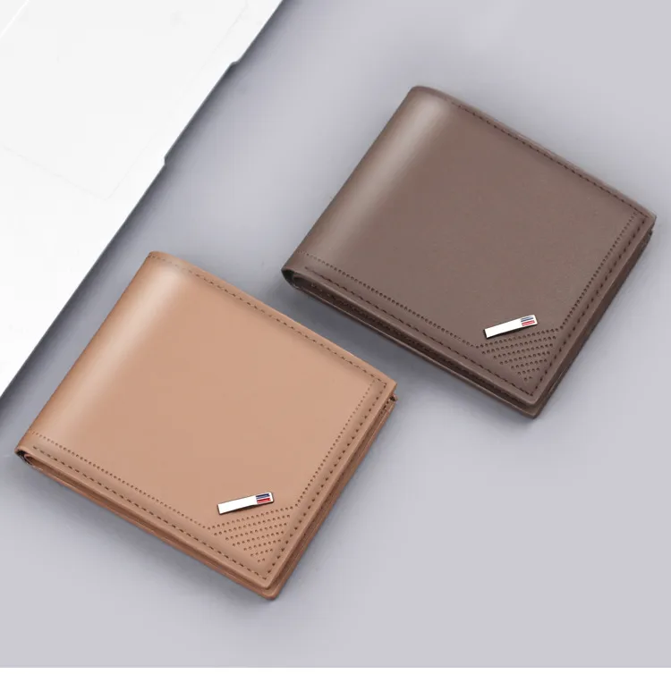 Men's New Business Wallet Factory Direct Sales Leather Card Bag Ultralight Geometric Pattern Elite Style Men's Wallet display picture 12