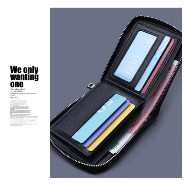Men's Short Zip Canvas Wallet Vintage Oxford Cloth Simple Fashion Multi-Card-Slot Geometric Pattern Expandable Wallet display picture 11