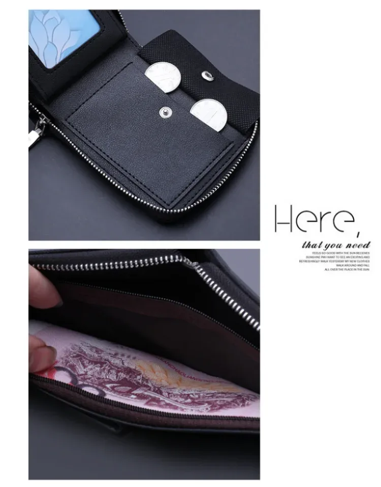 Men's Short Zip Canvas Wallet Vintage Oxford Cloth Simple Fashion Multi-Card-Slot Geometric Pattern Expandable Wallet display picture 12