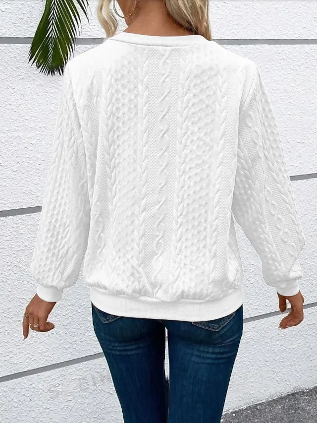 Casual Round Neck Long Sleeve Hoodie Women's Fashion Zipper Sweater Comfortable Polyester Blend Regular Style Hoodie display picture 3