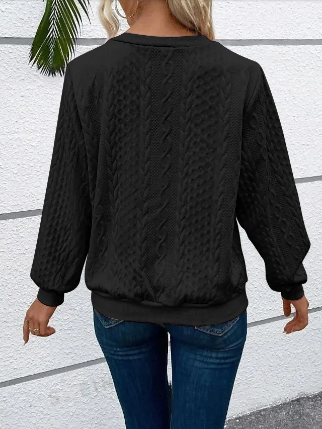 Casual Round Neck Long Sleeve Hoodie Women's Fashion Zipper Sweater Comfortable Polyester Blend Regular Style Hoodie display picture 8