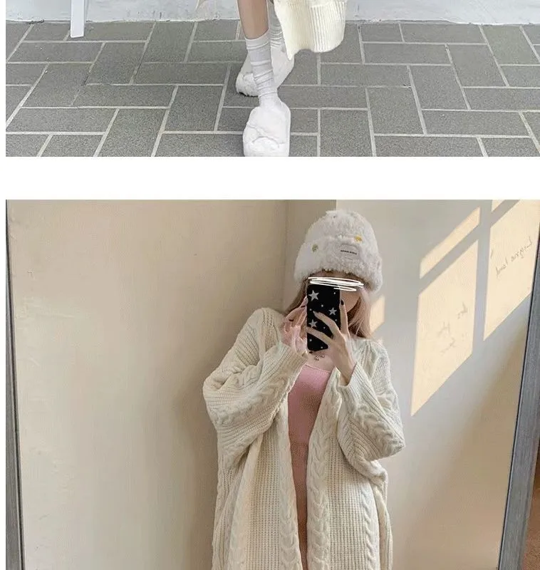 Universal Long Knitted Cardigan Women's Loose Slim Jacket Knee-Length Spring And Autumn New Casual And Comfortable display picture 7