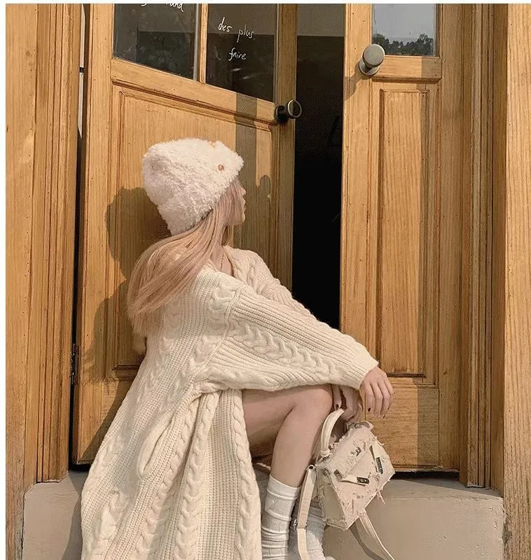 Universal Long Knitted Cardigan Women's Loose Slim Jacket Knee-Length Spring And Autumn New Casual And Comfortable display picture 10