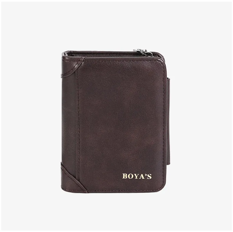 Men's Short Business Wallet Vintage PU Leather Multiple Card Slots Wallet Fashion Durable Suitable For Daily Use Street Style High Street Style display picture 10