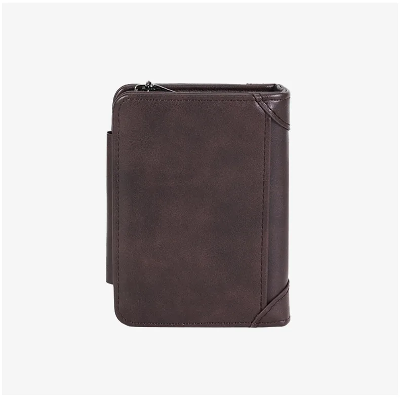Men's Short Business Wallet Vintage PU Leather Multiple Card Slots Wallet Fashion Durable Suitable For Daily Use Street Style High Street Style display picture 11