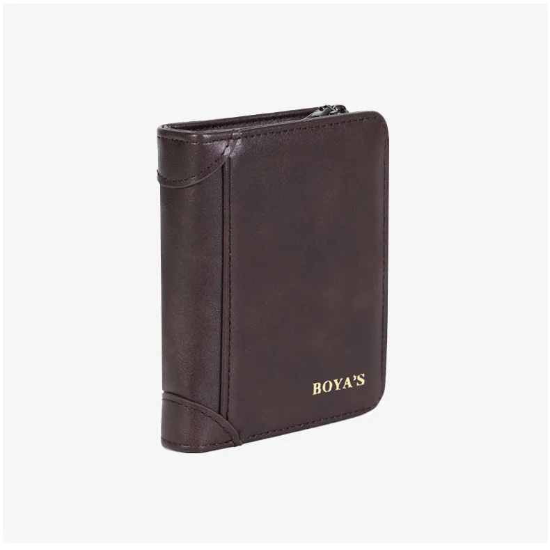 Men's Short Business Wallet Vintage PU Leather Multiple Card Slots Wallet Fashion Durable Suitable For Daily Use Street Style High Street Style display picture 12