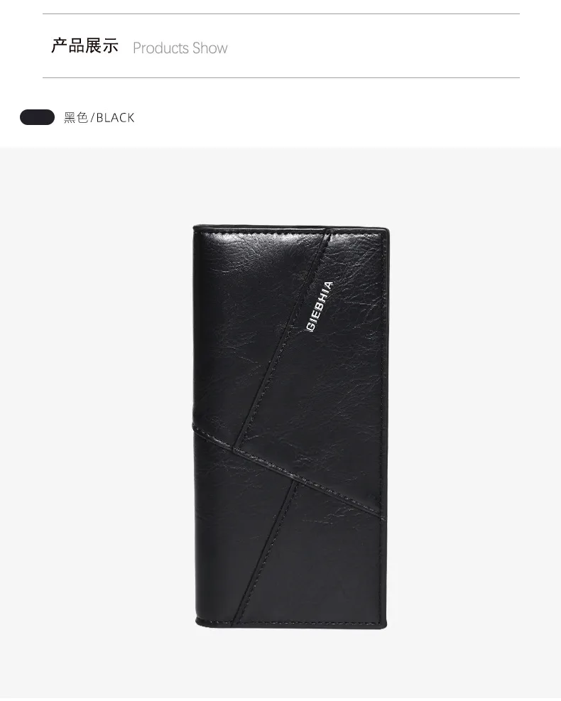 Men's Retro Long Slim Wallet Large Capacity Fashion Polyester Lining Material PU Leather Ultra Light Multifunctional Suit Bag display picture 8